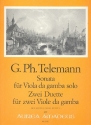 Sonate fr Viola da gamba solo und 2 Duette fr 2 Viole da gamba Spielpartitur