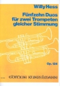 15 Duos op.124 fr 2 Trompeten gleicher Stimmung 2 Spielpartituren