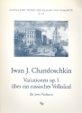 Variationen op.1 ber ein russisches Volkslied fr 2 Violinen Spielpartitur