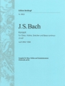 Konzert d-Moll BWV1060 fr Oboe, Violin, Streicher und Bc fr Oboe, Violine und Klavier