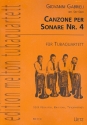 Canzone per sonare Nr.4 fr 4 Tuben (Posaune., Baritone, Tenorhorn) Partitur + 10(Alternativ-)stimmen