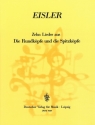 10 Lieder aus der Bhnenmusik zu 'Die Rundkpfe und die Spitzkpfe' fr Gesang und Klavier