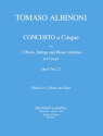 Concerto a 5 D-Dur op.9,12 für 2 Oboen, Streicher und Bc für 2 Oboen und Klavier