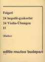 24 Violin-bungen durch 24 Tonarten Band 2 (Nr.13-24) fr 2 Violinen,  Spielpartitur