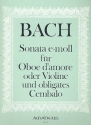 Sonate e-Moll nach BWV528 für Oboe d'amore (Violine) und obligates Cembalo