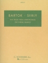 5 Pieces from Mikrokosmos for string quartet miniature score