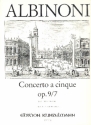 Concerto  cinque G-Dur op.9,7 fr Violine und Streichorchester Partitur