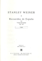 Recuerdos de Espana op.143 for violin and guitar Violinstimme