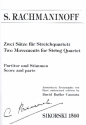 2 Stze fr Streichquartett Partitur und Stimmen