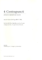 4 Contrapuncti aus der Kunst der Fuge BWV1080 fr Oboe, Englischhorn und 2 Fagotte Partitur und Stimmen