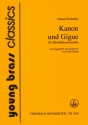 Kanon und Gigue fr  2 Trompeten, Horn, Posaune und Tuba Partitur und Stimmen