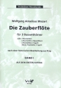 Die Zauberflte Band 1 fr 3 Bassetthrner oder andere Holzblser Partitur und Stimmen