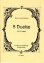 5 Duette fr 2 Tuben Spielpartitur