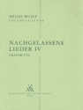 Nachgelassene Lieder Band 4 fr Gesang und Klavier