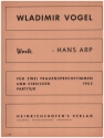 WORTE FUER 2 FRAUENSPRECHSTIMMEN UND STREICHER   PARTITUR (1962) ARP, HANS, TEXT