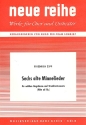 6 alte Minnelieder fr Gesang (mittel) und Streicher (Flte ad lib) Partitur