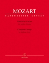 Smtliche Lieder  fr mittlere Singstimme und Klavier (transpos.)