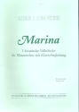 Marina 3 kroatische Volkslieder für Männerchor und Klavier Klavierpartitur
