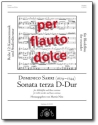 Sonata Terza D-Dur fr Altblockflte und Bc