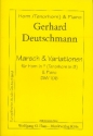 Marsch und Variationen DWV106 fr Horn in F (Tenorhorn in B) und Klavier