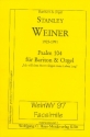 Ich will dem Herrn singen mein Leben lang WeinWV97 fr Bariton und Orgel (Psalm 104)