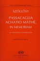 Passacaglia achiato mathe in memoriam per violoncello solo e quartetto d'archi partitura und parti