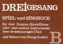 Dreigesang Band B - Wanderlieder fr 3 Sopranblockflten Spielpartitur