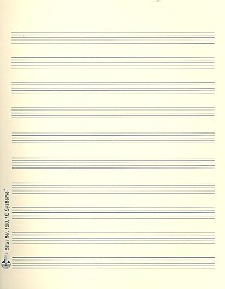 Notenpapier Marsch-Format hoch 10 Systeme 13,5x17 cm (5 Bgen)