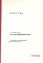 5 Tango Sensations fr Bandoneon und Streichquartett Partitur