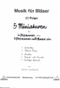 5 Miniaturen fr 4 Posaunen (3 posaunen und Ba) Partitur und Stimmen
