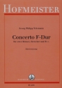 Konzert F-Dur für 2 Hörner, Streicher und Bc für 2 Hörner und Klavier