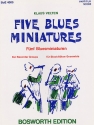 5 Blues Miniatures for 4 flutes  (SAAT) score and parts