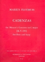 Cadenzas for Mozart's Concerto KV299 for flute and harp