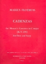 Cadenzas for Mozart's Concerto KV299 for flute and harp