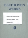 Beethoven Werke Abteilung 7 Band 2 Klaviersonaten Band 1
