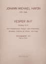 Vesper in F fr 3 Solostimmen Frauen- oder Knabenchor, Streicher, 2 Hrner ad lib., Orgel    Partitur