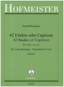 42 Etüden oder Capricen  für Violine, für Viola übertragen