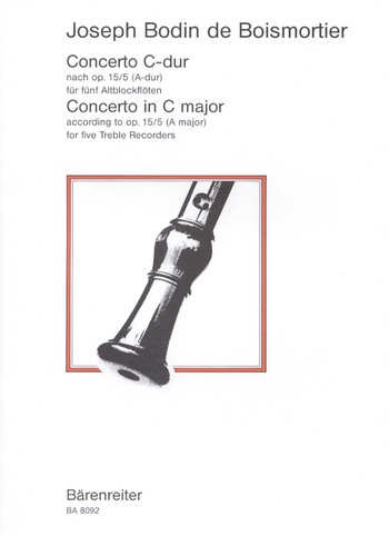 Concerto C-Dur nach op.15,5 fr 5 Altblockflten