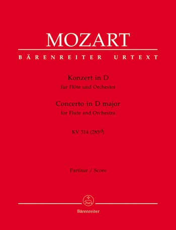 Konzert D-Dur KV314 für Flöte und Orchester Partitur