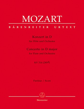 Konzert D-Dur KV314 fr Flte und Orchester Partitur