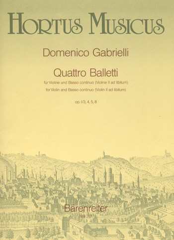 QUATTRO BALLETTI FUER VIOLINE UND BASSO CONTINUO, OP. 1/3,4,5,8 VIOLINE 2 AD LIB.