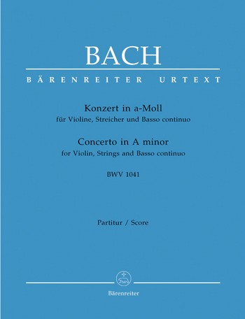Konzert a-Moll BWV1041 für Violine, Streicher und Bc Partitur