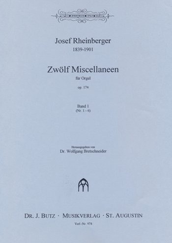 12 Miscellaneen op.174 Band 1 (Nr.1-6) fr Orgel