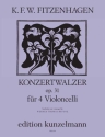 Konzertwalzer op.31 für 4 Violoncelli Stimmen