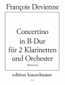 Concertino B-Dur für 2 Klarinetten und Orchester für 2 Klarinetten und Klavier