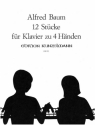 12 Stcke fr Klavier zu 4 Hnden