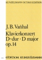 Konzert D-Dur op.14 fr Klavier und Orchester Partitur