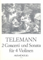 2 Concerti und Sonata fr 4 Violinen Stimmen
