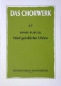 5 geistliche Chre zu 4-6 Stimmen Partitur