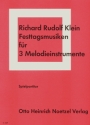 Festtagsmusiken  fr 3 Melodieinstrumente  Spielpartitur